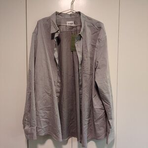 Goodfellow & Co Mens XXL Gray Standard Fit Long Sleeve Button Down Shirt
